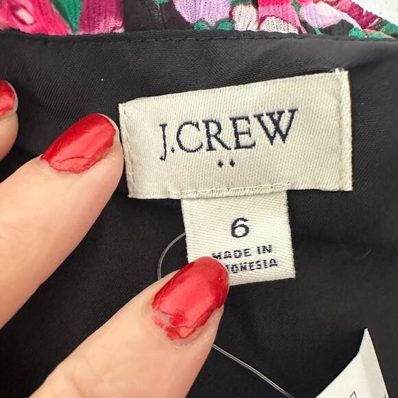 J.Crew Midi Dress 6 Floral Tiered Flutter Ruffle Sleeve Cottagecore Feminine - Picture 6 of 11